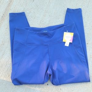 NWT Cabana by Crown & Ivy Year Round Leggings Pockets Navy XL